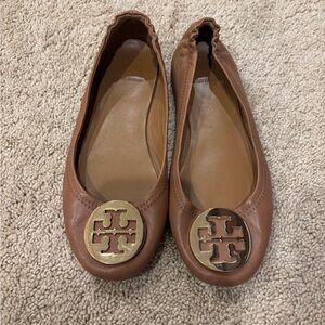 Tory Burch Brown Ballet Flats